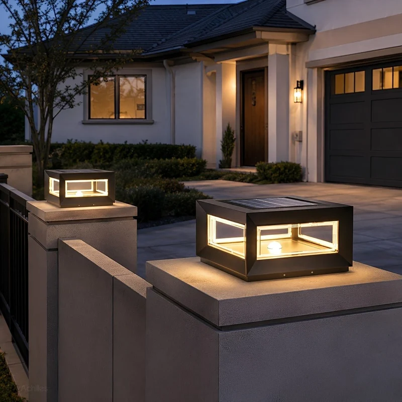 LED Sokkellamp Rechthoekig RVS Waterdicht Tuin Terras Oprit Zwart Wit Modern Design Buitenverlichting | Sansoti