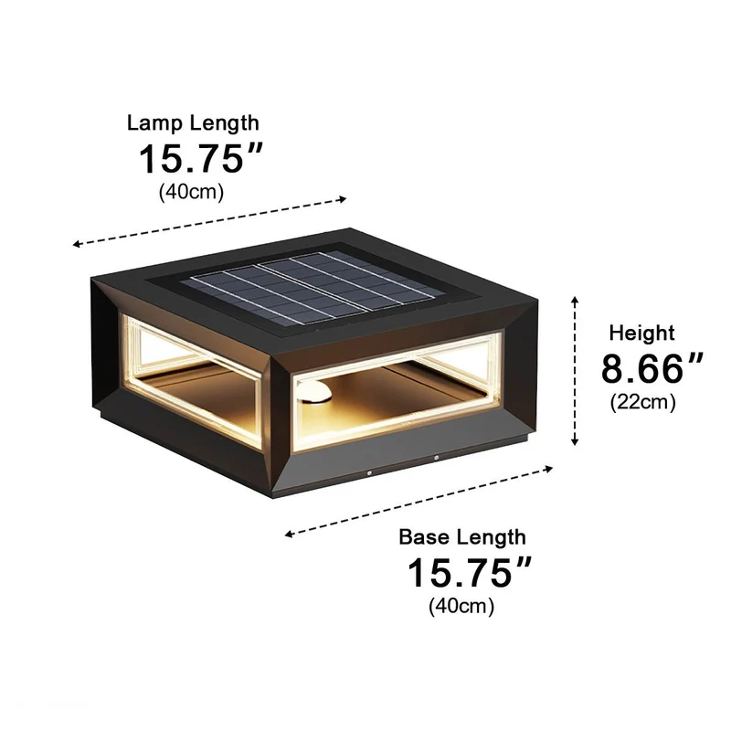 LED Sokkellamp Rechthoekig RVS Waterdicht Tuin Terras Oprit Zwart Wit Modern Design Buitenverlichting | Sansoti