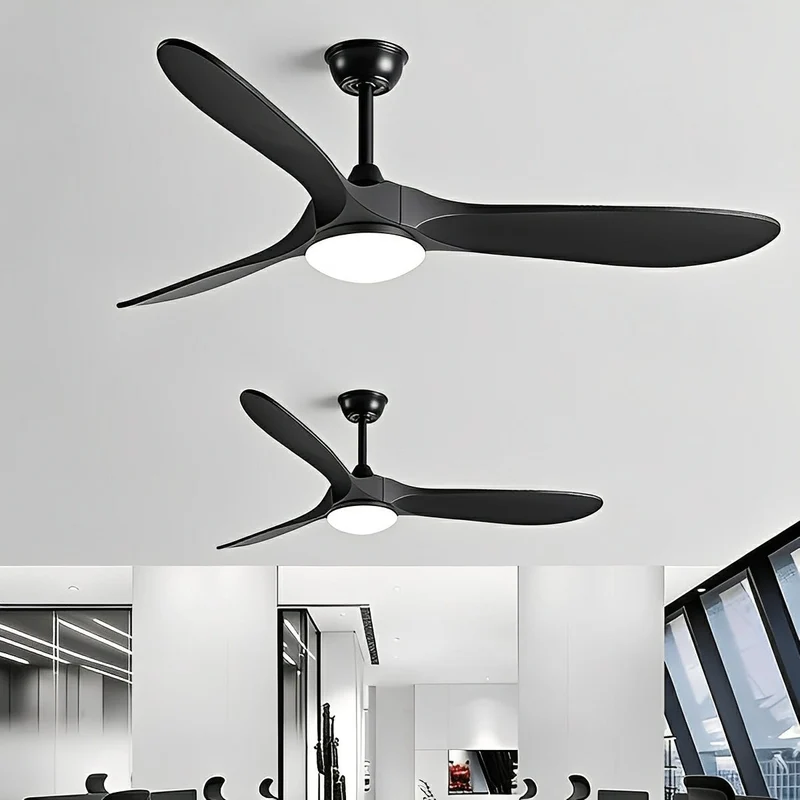 Plafondventilator met LED-verlichting Fluistermotor 6 Snelheden Omkeerbaar Scandinavisch Design Woonkamer | Sansoti