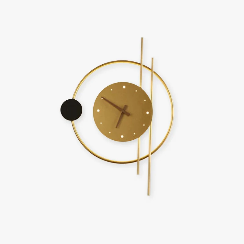 Wandklok Met LED Verlichting Metaal Acryl Zwart Goud Decoratief Modern Design Woonkamer Slaapkamer Interieur | Sansoti