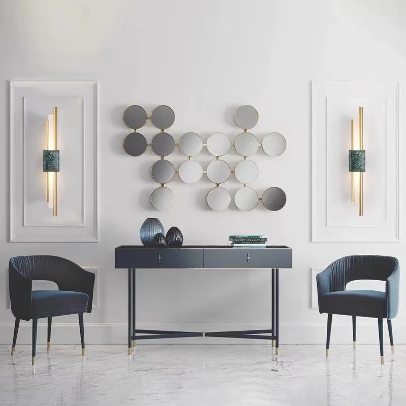 Moderne Wandlamp Metaal Marmer LED Warm Wit Licht Slaapkamer Woonkamer Gang Elegant Interieur Verlichting | Sansoti