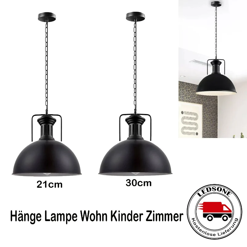 All Seasons Life Pendelleuchte Schwarz Vintage Ø 30cm / 21cm ~3665