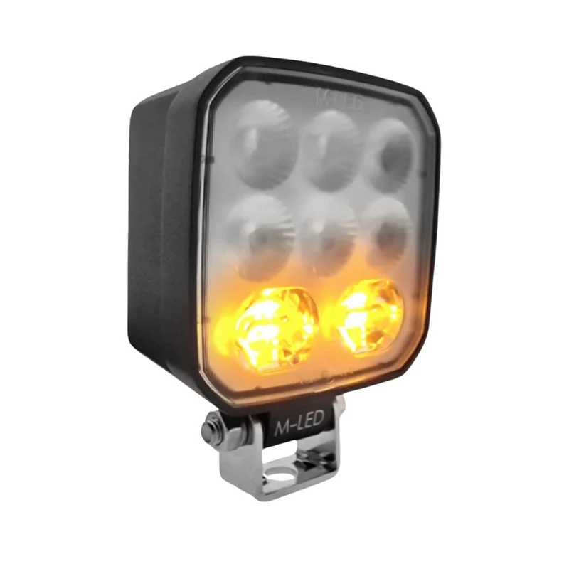 Quadratische LED-Arbeitsleuchte mit Blitzlicht