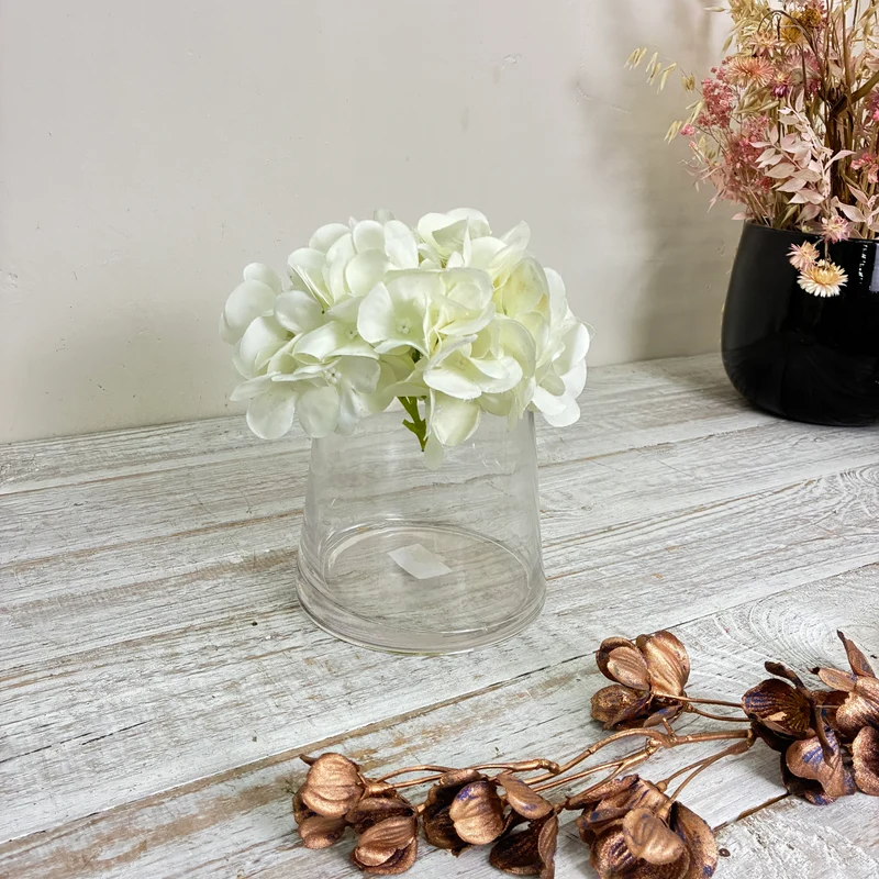 Teelichthalter Windlicht Blumentopf Übertopf Glas Becherform Klarglas Gebraucht