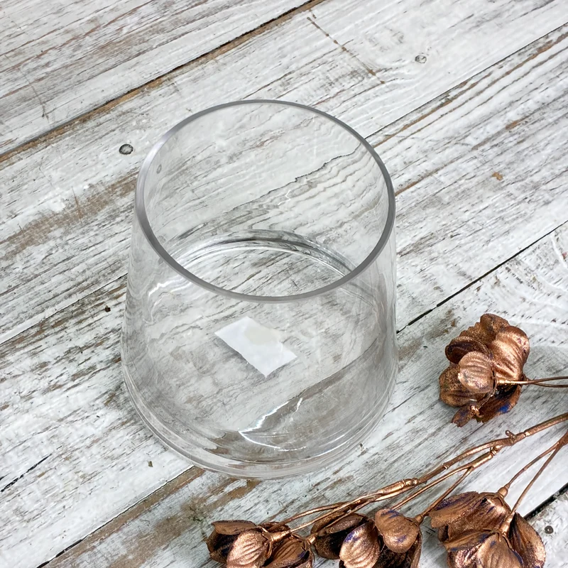 Teelichthalter Windlicht Blumentopf Übertopf Glas Becherform Klarglas Gebraucht