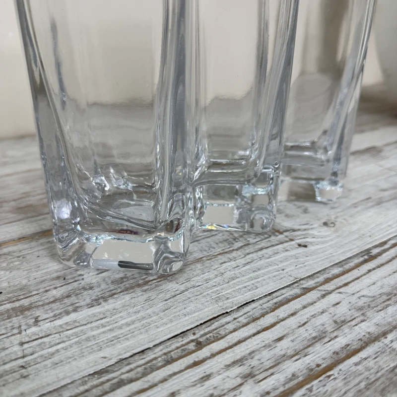 Mehrfach-Vase Röhrenvase Dreifach-Vase Tischdeko Klarglas Vase Gebraucht