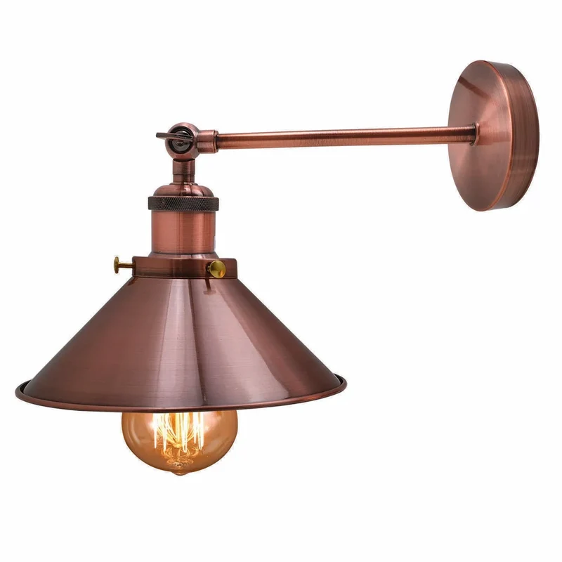 All Seasons Life Verstellbare Industrie-Wandleuchte | Retro Kegelform, E27~3732
