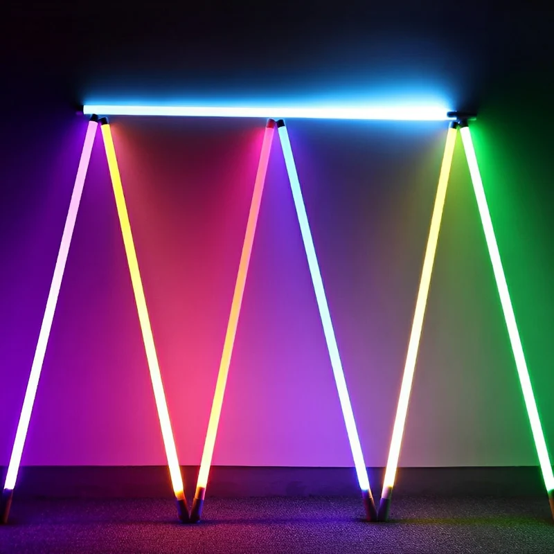 Draadloze LED Sfeerlamp Oplaadbaar 360° RGB Tube Sfeerverlichting Dimbaar Stemmingslicht voor Kamer Studio | Sansoti