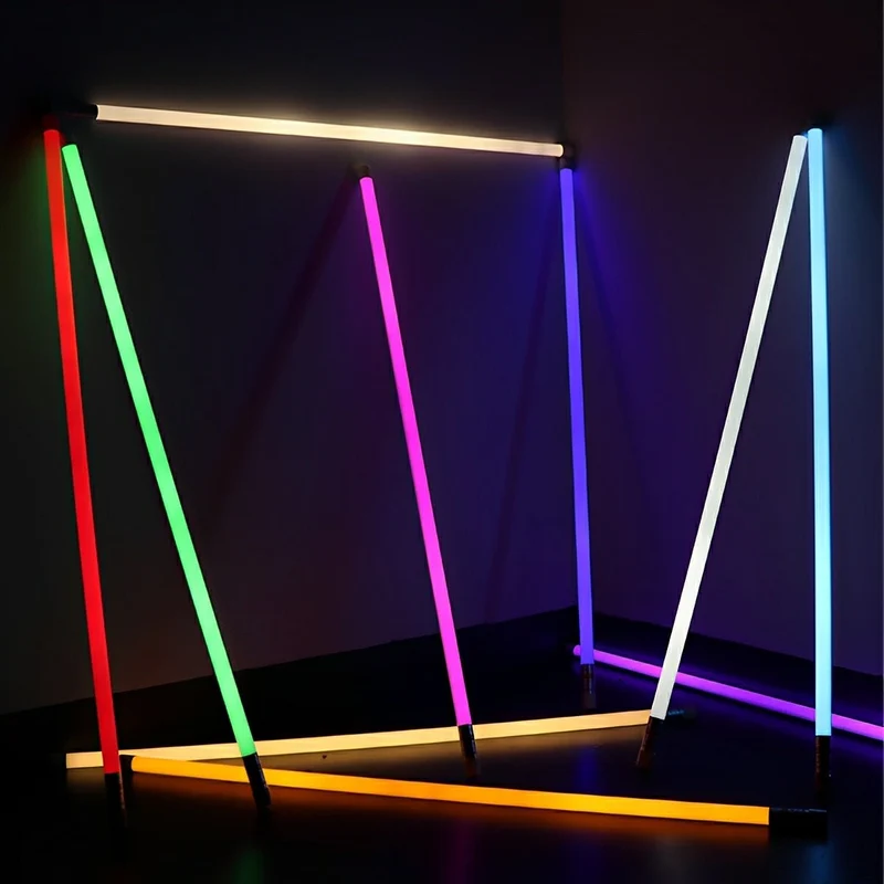 Draadloze LED Sfeerlamp Oplaadbaar 360° RGB Tube Sfeerverlichting Dimbaar Stemmingslicht voor Kamer Studio | Sansoti
