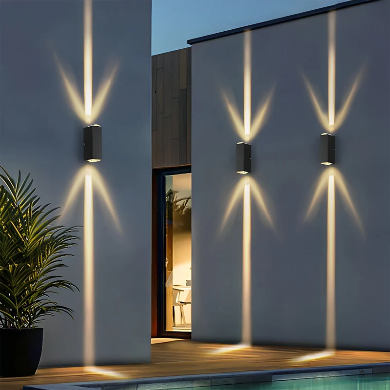 Buitenwandlamp LED Up-Down Verlichting Aluminium Waterdicht IP65 Trapverlichting Moderne Buitenverlichting | Sansoti