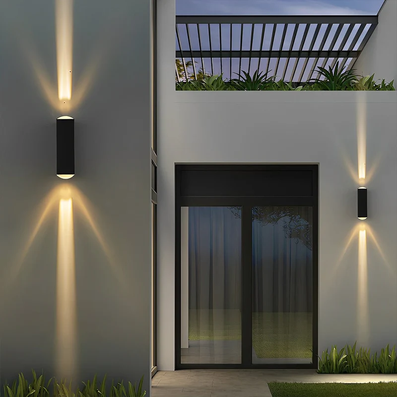 Buitenwandlamp LED Up-Down Verlichting Aluminium Waterdicht IP65 Trapverlichting Moderne Buitenverlichting | Sansoti