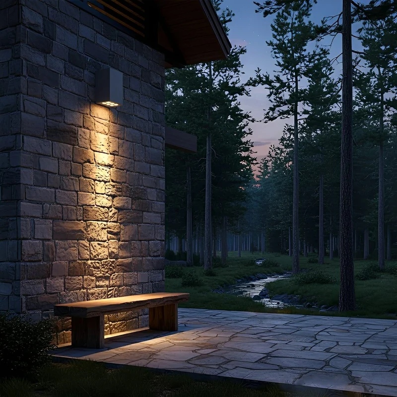 Waterdichte LED Wandlamp voor Buiten Gebruik Aluminium Glas Zwart 3000K Warm Licht Tuin & Binnenplaats | Sansoti
