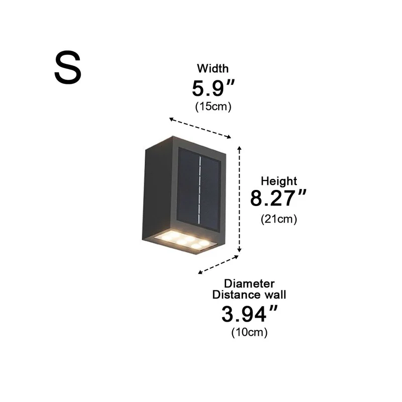 Waterdichte LED Wandlamp voor Buiten Gebruik Aluminium Glas Zwart 3000K Warm Licht Tuin & Binnenplaats | Sansoti