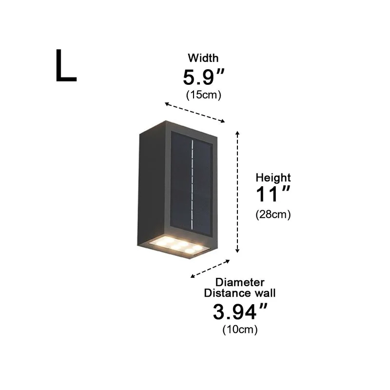 Waterdichte LED Wandlamp voor Buiten Gebruik Aluminium Glas Zwart 3000K Warm Licht Tuin & Binnenplaats | Sansoti