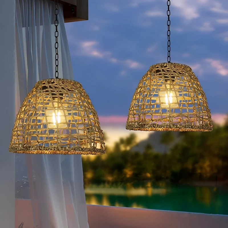 Hangende Buitenlantaarn Solar Klokvorm Waterdicht IP44 LED Tuinverlichting voor Terras Veranda en Tuin | Sansoti