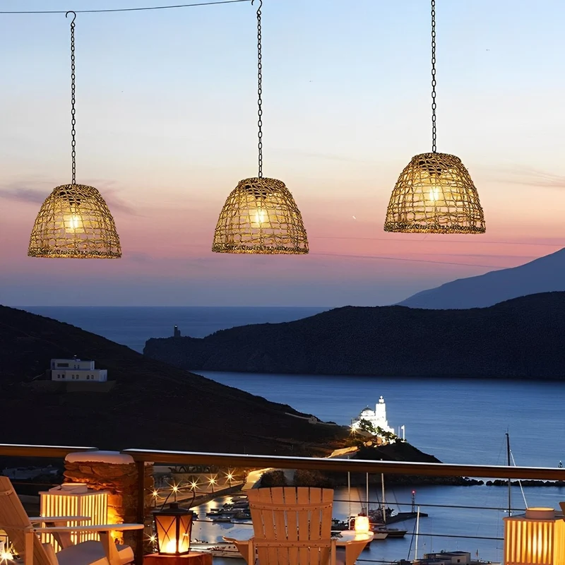 Hangende Buitenlantaarn Solar Klokvorm Waterdicht IP44 LED Tuinverlichting voor Terras Veranda en Tuin | Sansoti