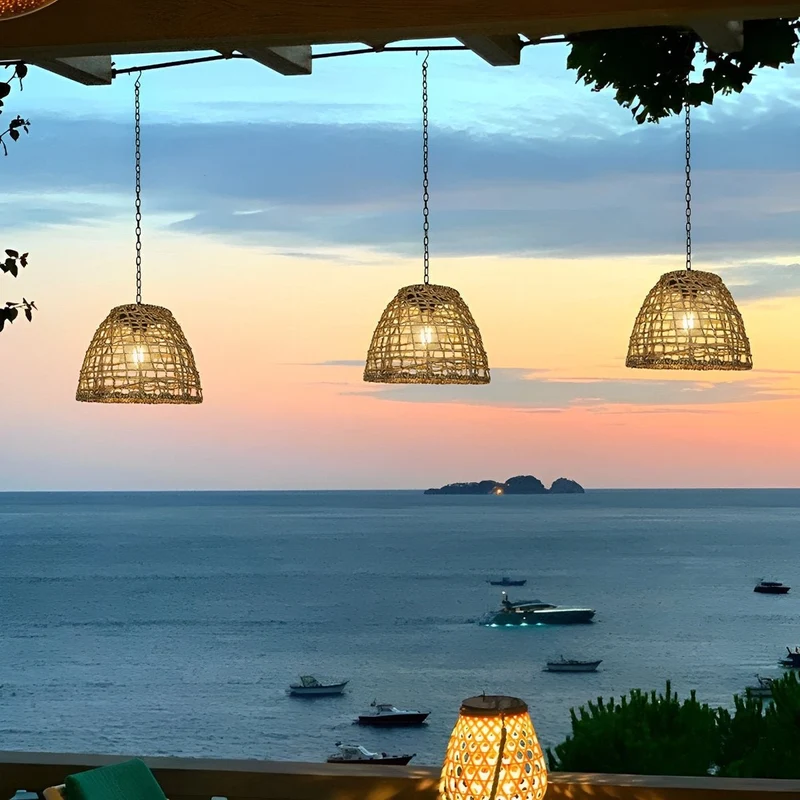 Hangende Buitenlantaarn Solar Klokvorm Waterdicht IP44 LED Tuinverlichting voor Terras Veranda en Tuin | Sansoti