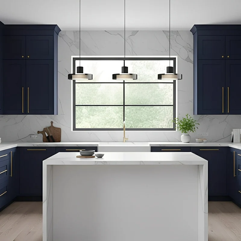 Glazen Hanglamp Minimalistisch Design Verstelbare Hoogte Aluminium LED Verlichting voor Eetkamer Woonkamer | Sansoti