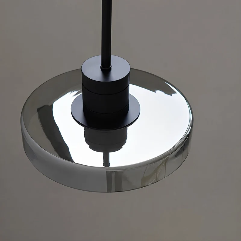Glazen Hanglamp Minimalistisch Design Verstelbare Hoogte Aluminium LED Verlichting voor Eetkamer Woonkamer | Sansoti