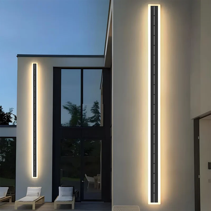 Zonne-energie Wandlamp Buitenverlichting LED Strip Aluminium Waterdicht IP65 voor Tuin Terras Gevel Oprit | Sansoti