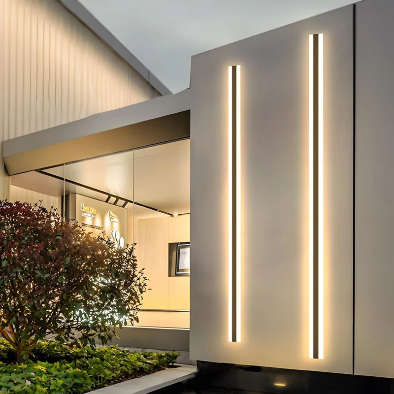 Zonne-energie Wandlamp Buitenverlichting LED Strip Aluminium Waterdicht IP65 voor Tuin Terras Gevel Oprit | Sansoti
