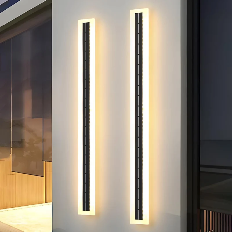 Zonne-energie Wandlamp Buitenverlichting LED Strip Aluminium Waterdicht IP65 voor Tuin Terras Gevel Oprit | Sansoti
