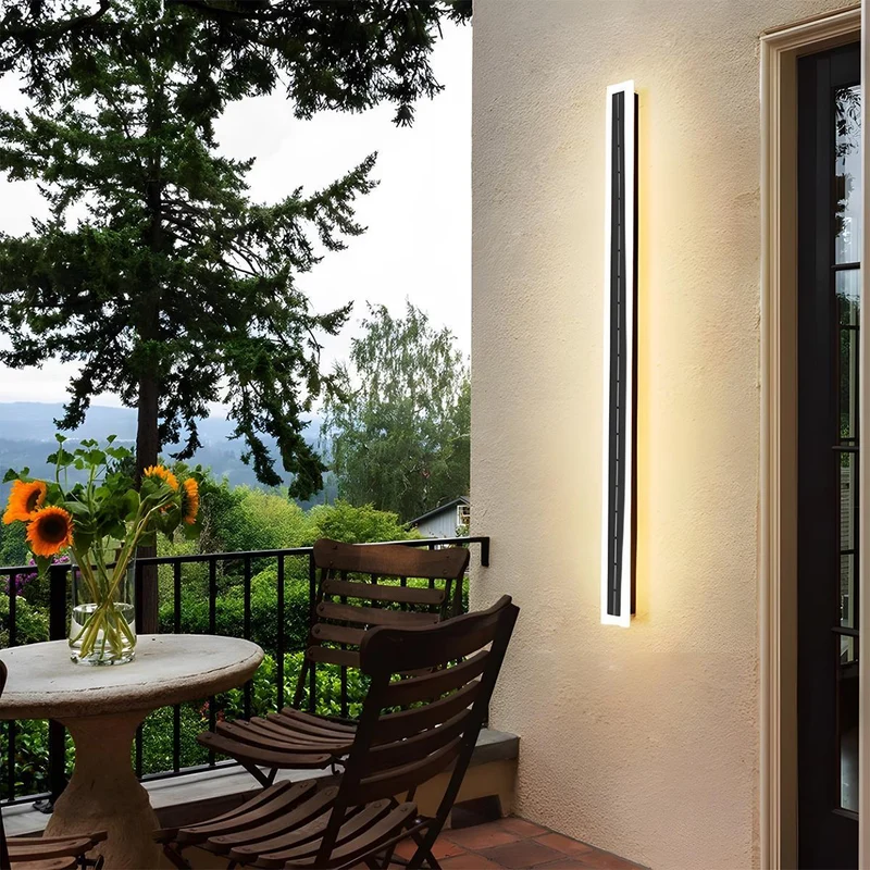 Zonne-energie Wandlamp Buitenverlichting LED Strip Aluminium Waterdicht IP65 voor Tuin Terras Gevel Oprit | Sansoti