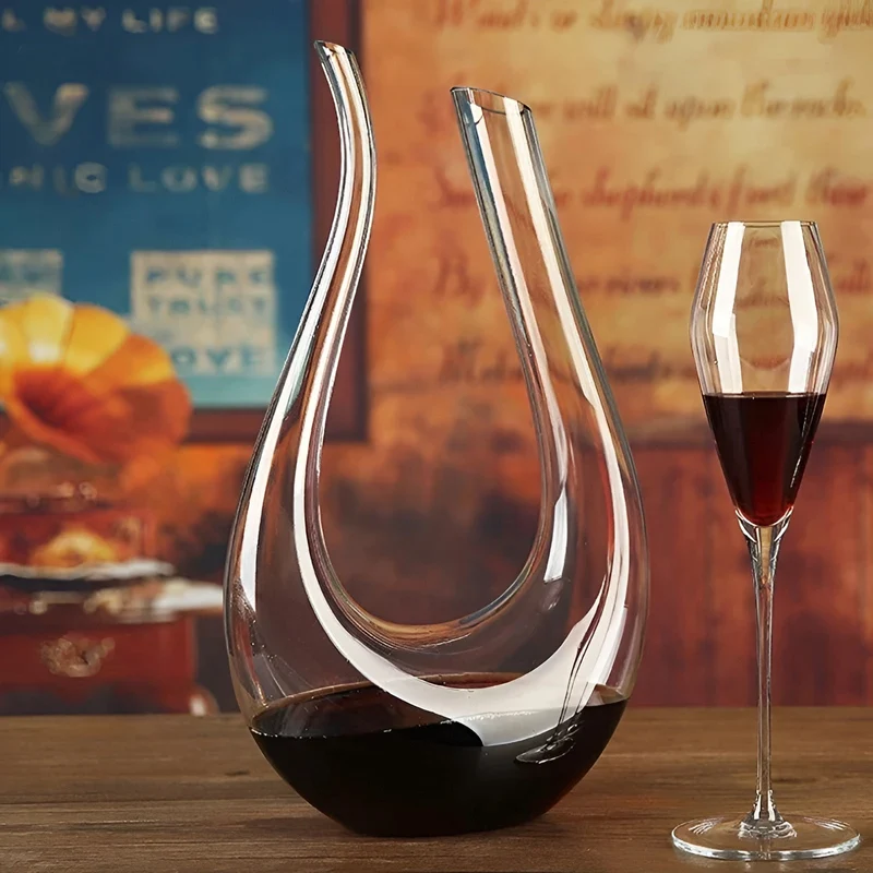 Wijnkaraf Met Beluchter 1500ml Kristalglas Handgeblazen | Sansoti