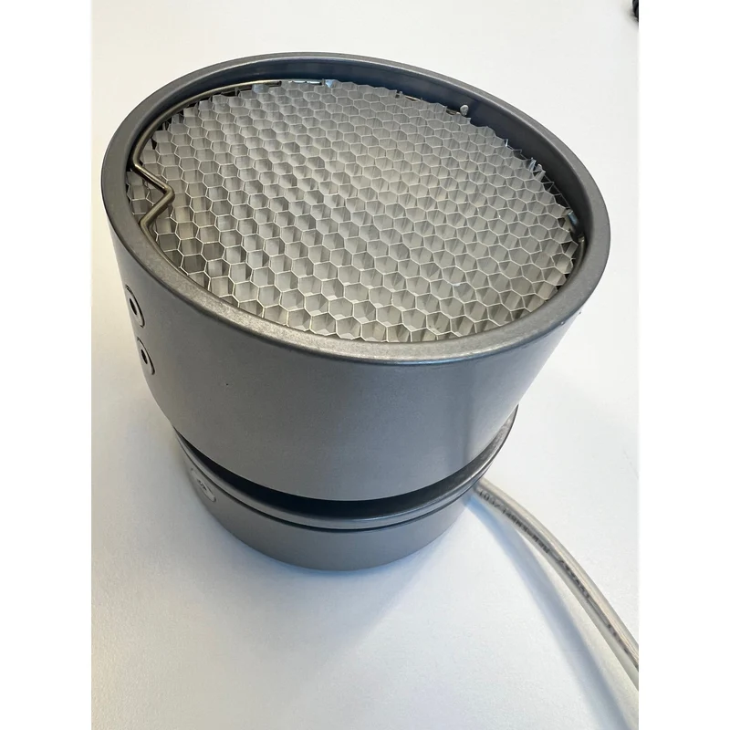 Mawa - Aufbaustrahler Wittenberg 1-flammig rund halogen mit Wabenraster grau inkl. Trafo