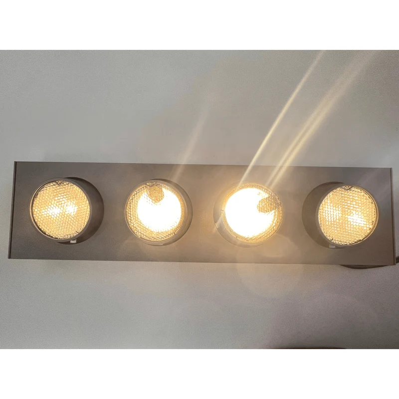 Mawa - Aufbaustrahler Wittenberg 4-flammig mit Wabenraster halogen grau inkl. Trafo