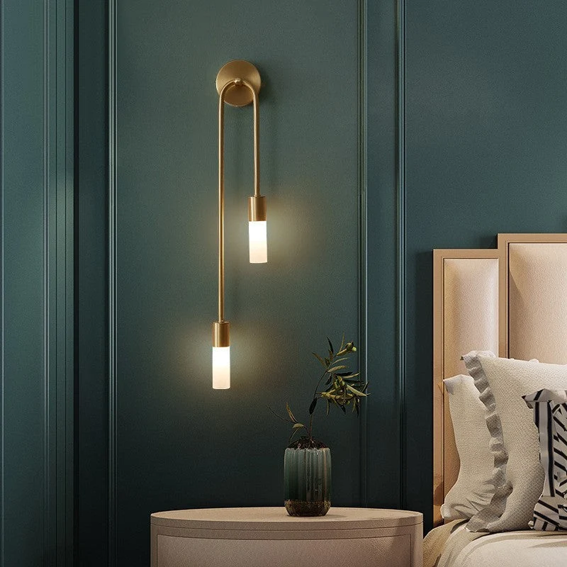 LED Wandlamp Metaal Acryl Goud Modern Design Slaapkamer Woonkamer Indirect Licht Sfeervolle Wandverlichting | Sansoti