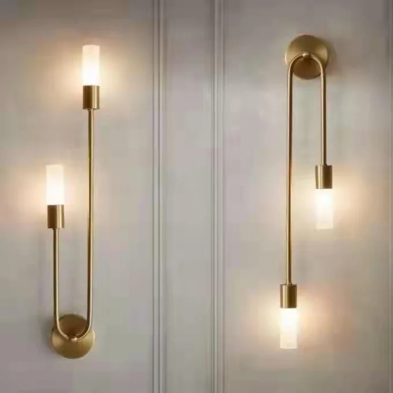 LED Wandlamp Metaal Acryl Goud Modern Design Slaapkamer Woonkamer Indirect Licht Sfeervolle Wandverlichting | Sansoti