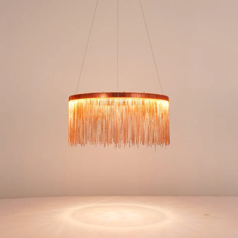 Hanglamp Ketting met LED Tassel Design Metaal Goud Zilver Roségoud voor Eetkamer Woonkamer Slaapkamer | Sansoti