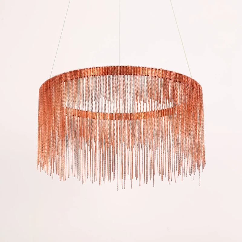 Hanglamp Ketting met LED Tassel Design Metaal Goud Zilver Roségoud voor Eetkamer Woonkamer Slaapkamer | Sansoti