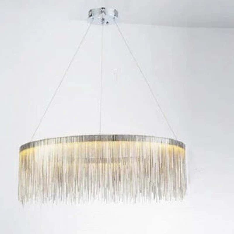 Hanglamp Ketting met LED Tassel Design Metaal Goud Zilver Roségoud voor Eetkamer Woonkamer Slaapkamer | Sansoti