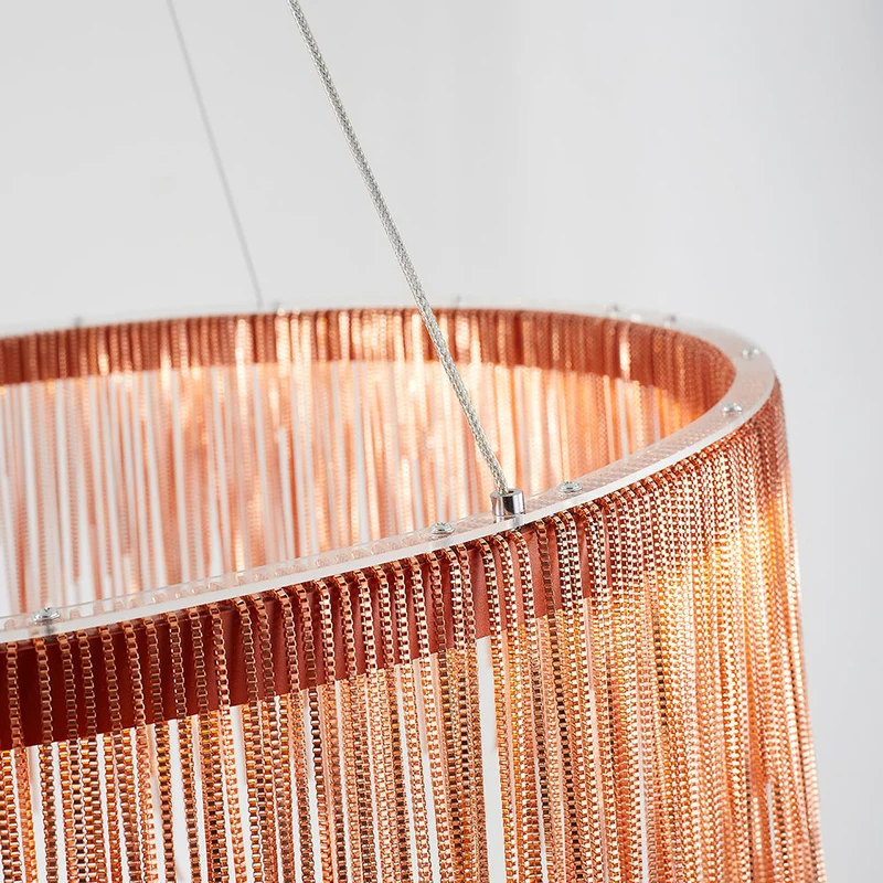 Hanglamp Ketting met LED Tassel Design Metaal Goud Zilver Roségoud voor Eetkamer Woonkamer Slaapkamer | Sansoti