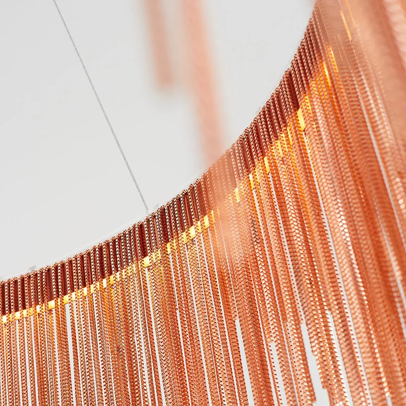 Hanglamp Ketting met LED Tassel Design Metaal Goud Zilver Roségoud voor Eetkamer Woonkamer Slaapkamer | Sansoti