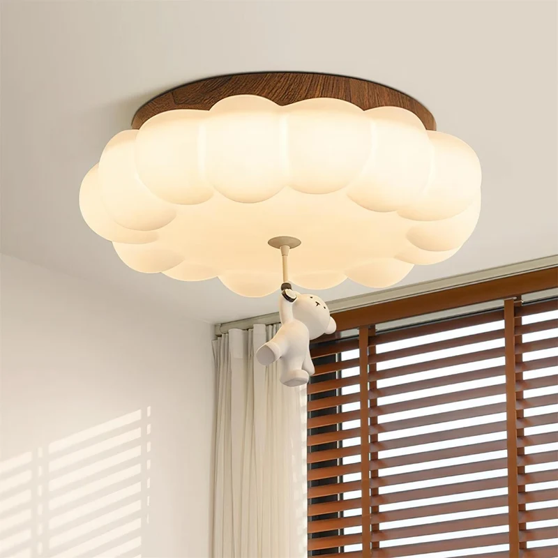 Plafondlamp Kinderkamer Beer Taart Wolk Acryl Warm Licht Inbouw Decoratief Hangende Knuffel Slaapkamer 5-10m² | Sansoti