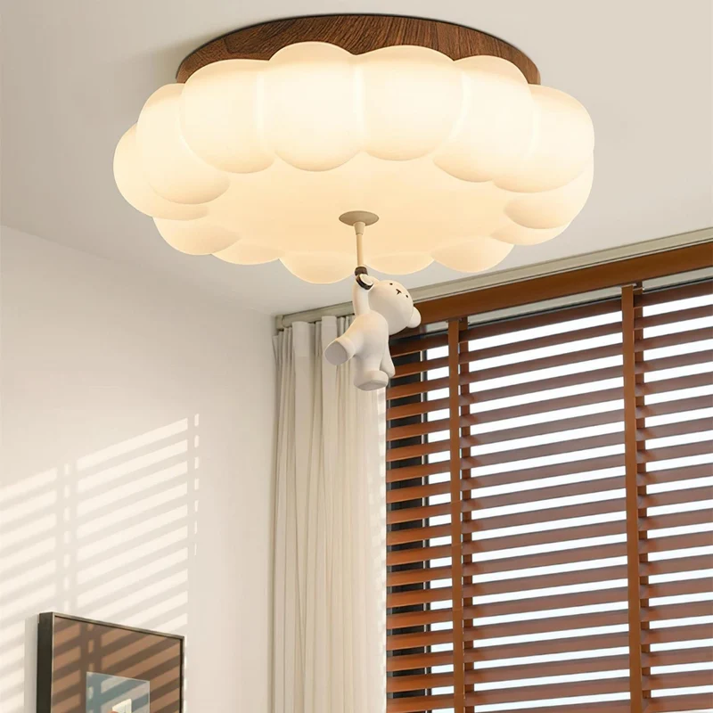 Plafondlamp Kinderkamer Beer Taart Wolk Acryl Warm Licht Inbouw Decoratief Hangende Knuffel Slaapkamer 5-10m² | Sansoti
