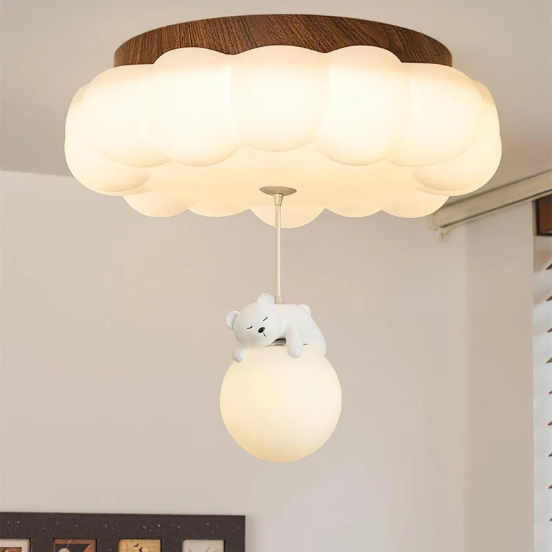 Plafondlamp Kinderkamer Beer Taart Wolk Acryl Warm Licht Inbouw Decoratief Hangende Knuffel Slaapkamer 5-10m² | Sansoti