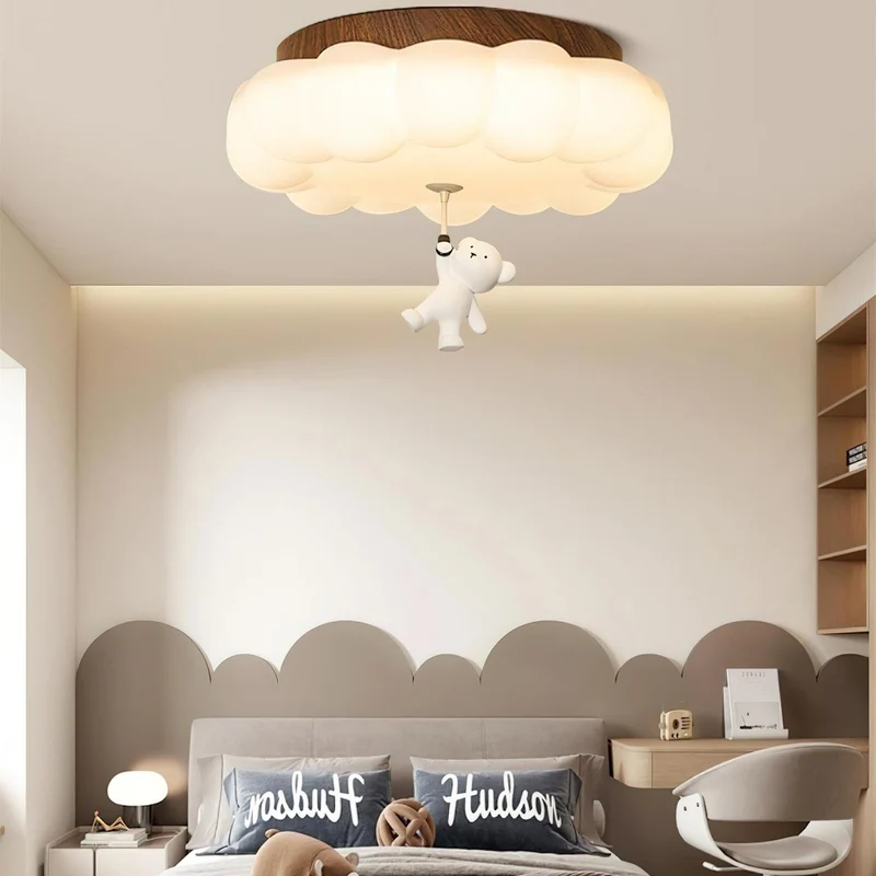 Plafondlamp Kinderkamer Beer Taart Wolk Acryl Warm Licht Inbouw Decoratief Hangende Knuffel Slaapkamer 5-10m² | Sansoti