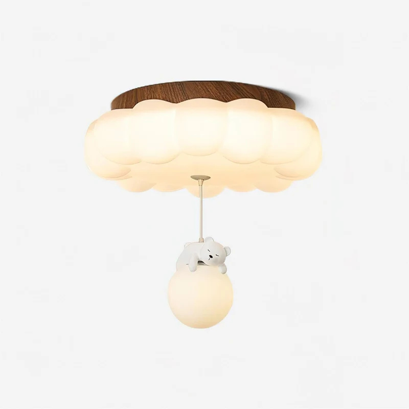 Plafondlamp Kinderkamer Beer Taart Wolk Acryl Warm Licht Inbouw Decoratief Hangende Knuffel Slaapkamer 5-10m² | Sansoti
