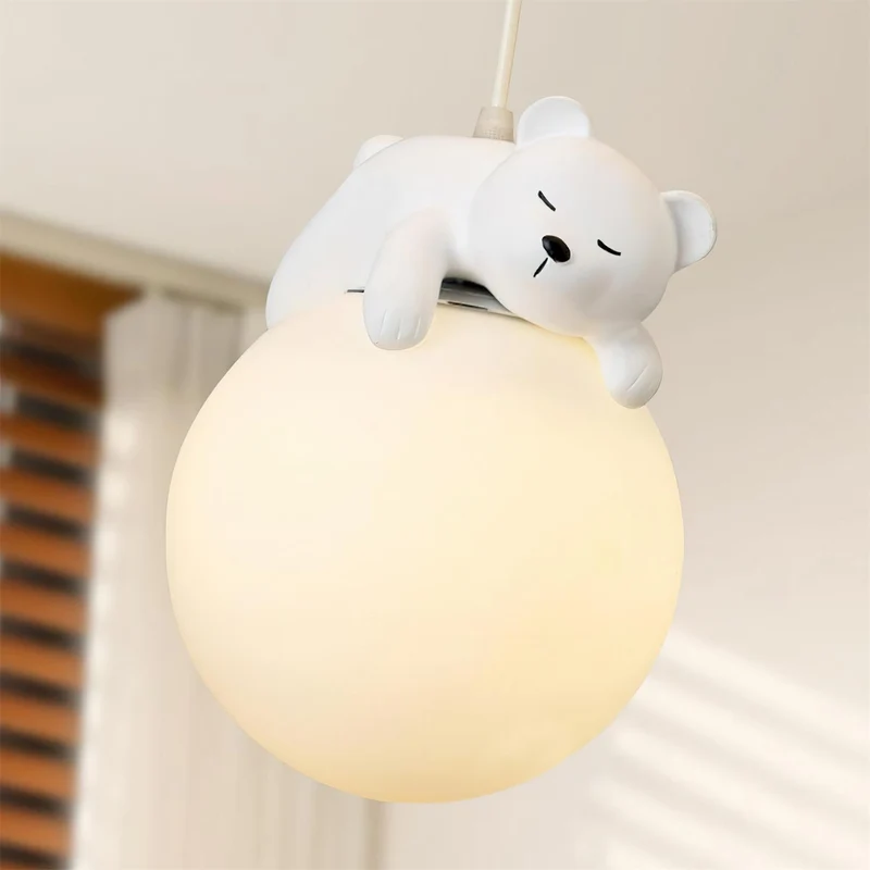 Plafondlamp Kinderkamer Beer Taart Wolk Acryl Warm Licht Inbouw Decoratief Hangende Knuffel Slaapkamer 5-10m² | Sansoti