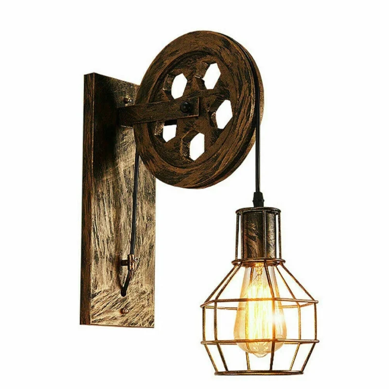 All Seasons Life Vintage Rad-Wandlampe Industrial Flur ~3662