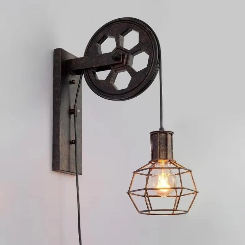 All Seasons Life Vintage Rad-Wandlampe Industrial Flur ~3662