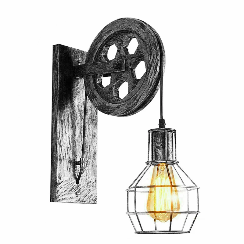 All Seasons Life Vintage Rad-Wandlampe Industrial Flur ~3662