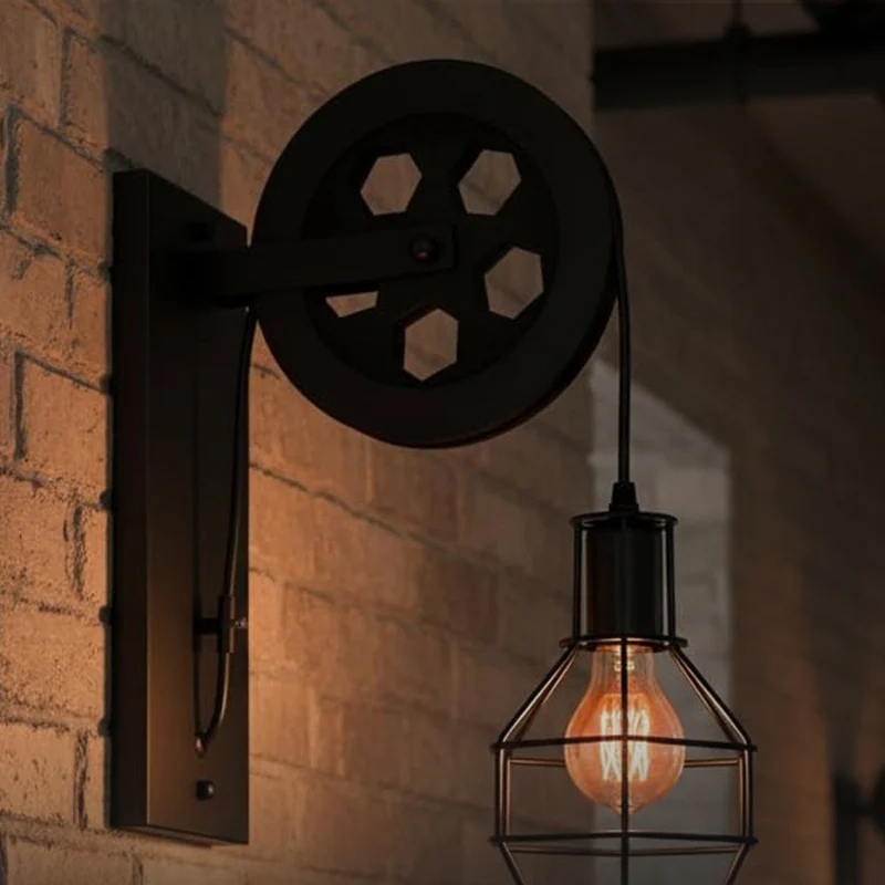 All Seasons Life Vintage Rad-Wandlampe Industrial Flur ~3662