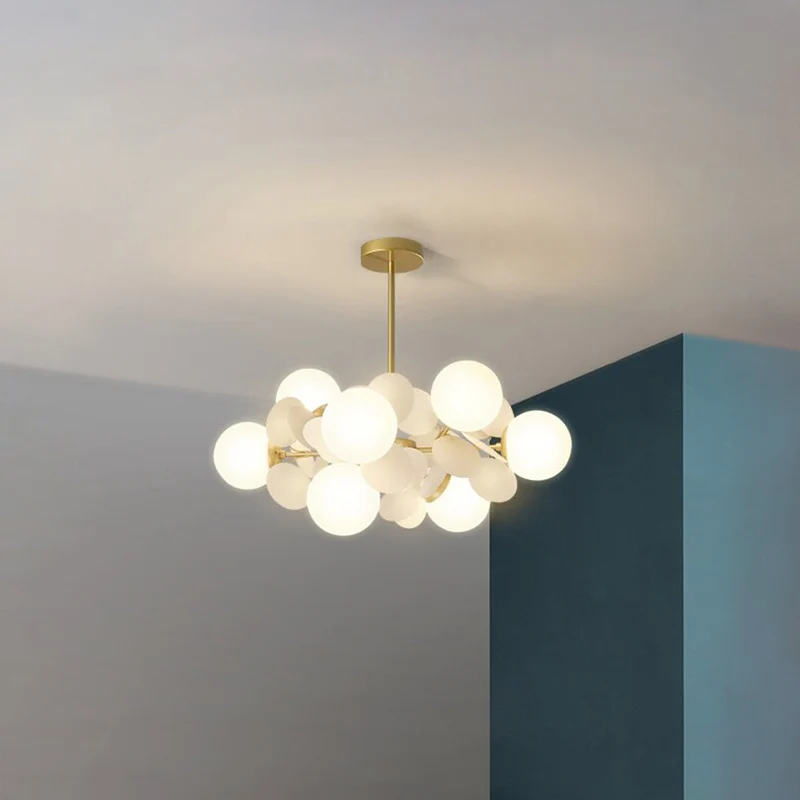 Bloementaklamp Plafond Meerkleurig Glas Metaal 4-15 Lichtpunten Natuurgeïnspireerd Design Woonkamer Eetkamer | Sansoti