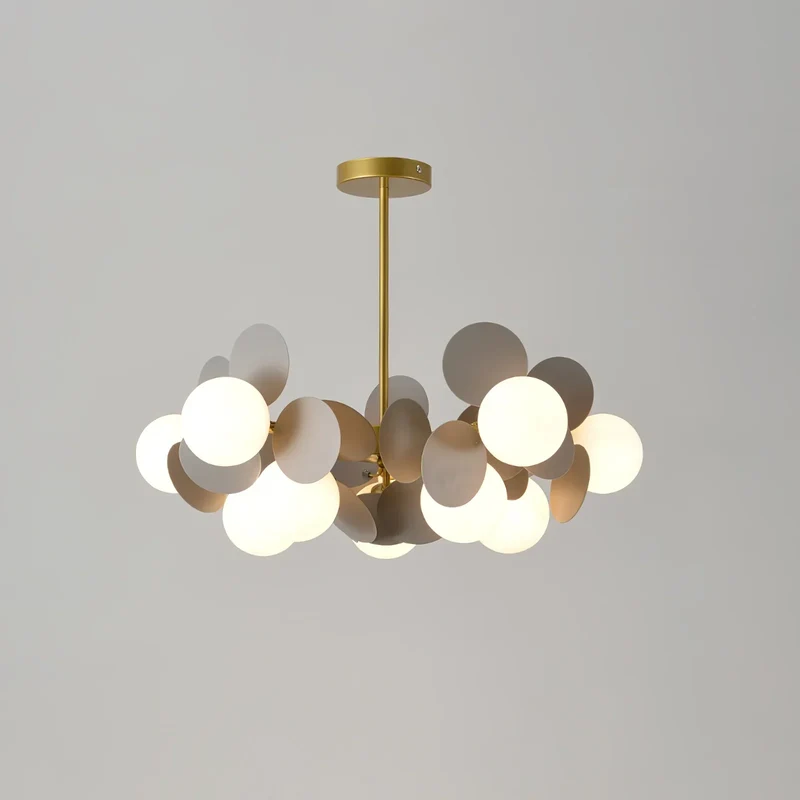 Bloementaklamp Plafond Meerkleurig Glas Metaal 4-15 Lichtpunten Natuurgeïnspireerd Design Woonkamer Eetkamer | Sansoti