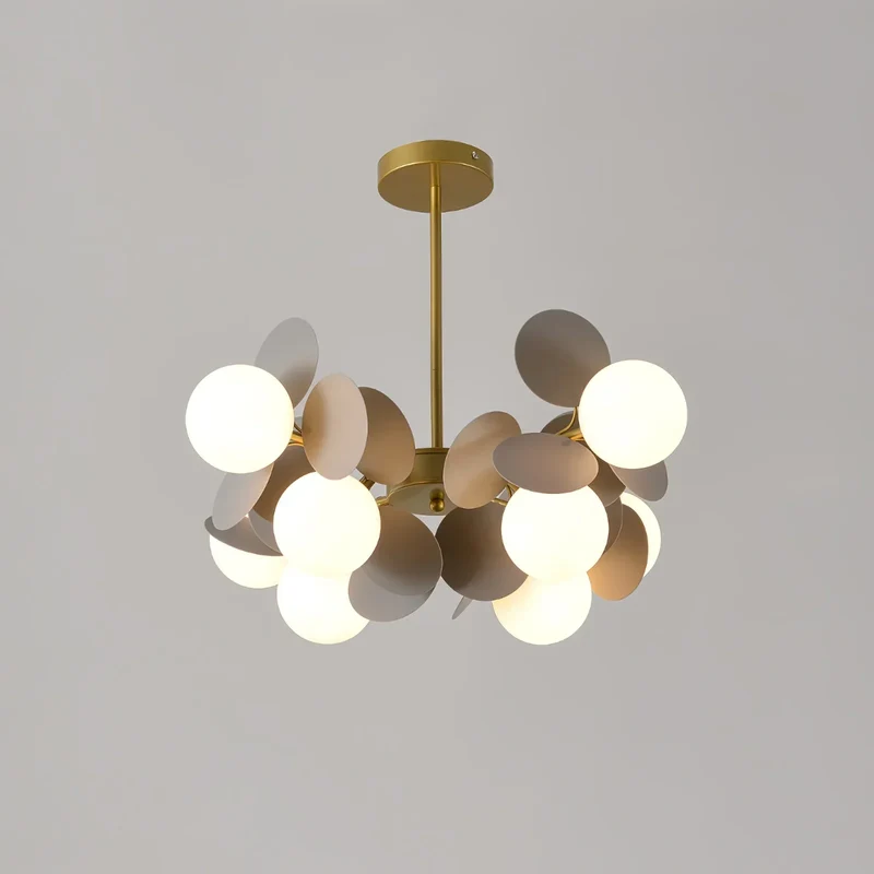 Bloementaklamp Plafond Meerkleurig Glas Metaal 4-15 Lichtpunten Natuurgeïnspireerd Design Woonkamer Eetkamer | Sansoti